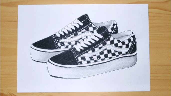 How to Draw Old Skool Vans Art Tutorial Art - YouTube