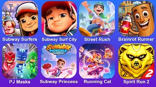Subway Surf,Subway Surf City,Street Rush,Brainrot Runner,PJ Masks,Subway Princess,Running Cat,Spirit screenshot 4