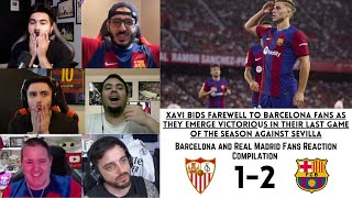 XAVI’S Last game in charge Reactions | BARCELONA Fans Reaction to SEVILLA 1-2 BARCELONA | 27-05-2024