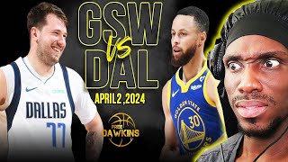 LUKA SELLING! Golden State Warriors vs Dallas Mavericks Full Game Highlights April 2, 2024