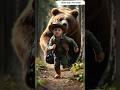 little boy and bear