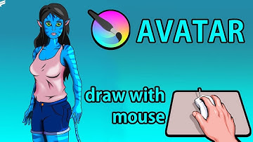 AVATAR drawing in KRITA using mouse only