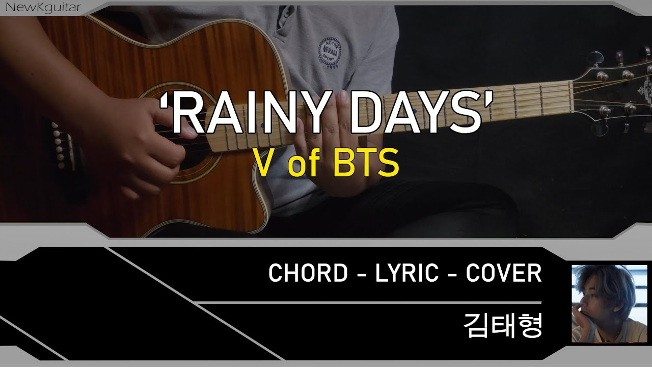 RAINY DAYS - V (guitar cover, chord) 