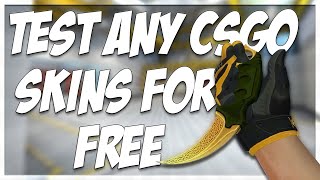 HOW TO TEST OUT ANY CSGO SKIN IN GAME FOR FREE!!
