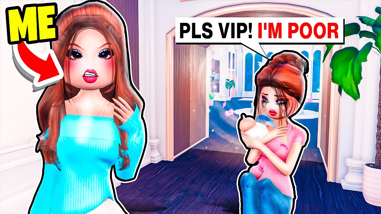 She Faked Being *POOR* for FREE GAMEPASSES in Dress to Impress!