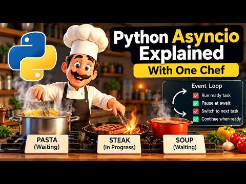 Python Asyncio Explained With One Chef | Async, Await & Event Loop