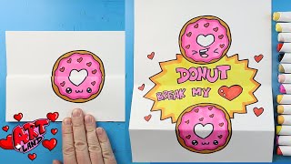 How to Draw Valentine's Day Donut Surprise Fold 💘🍩
