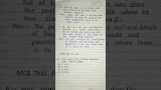 The Lake Isle Of Innisfree  Class 9 English ? POEM- 4 Question-Answer