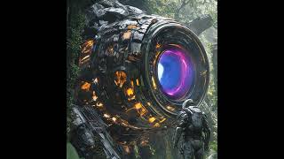 "Ancient Jungle Machine Awakens/ Portal Opens to unknown energy realm #robot #scifi #technology