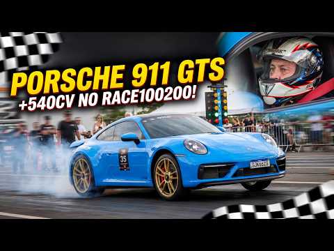 I accelerated my Porsche 911 GTS in the half-mile race 100200