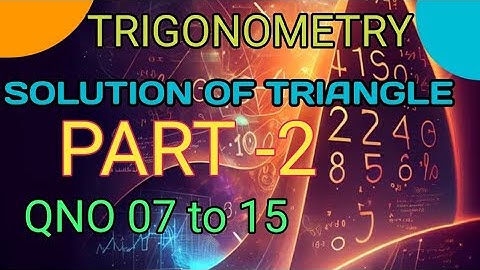 Rs Aggarwal Solution class 11 th/solution of triangle Ex18a part-2 By Navin sir