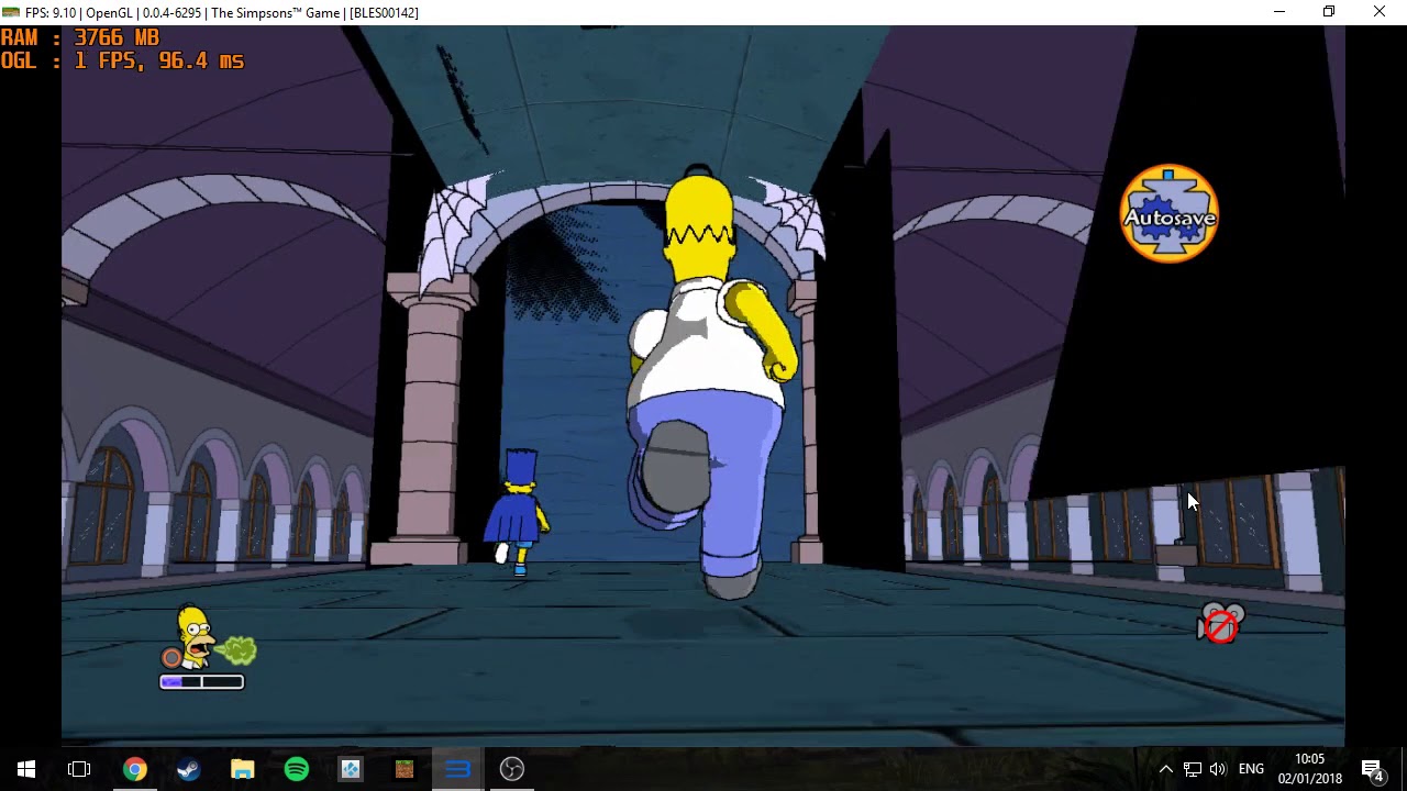 Evaluatie draaipunt redden The Simpsons Game [BLES00142]
