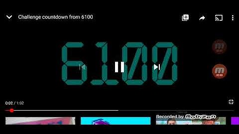 Challenge countdown from 6200