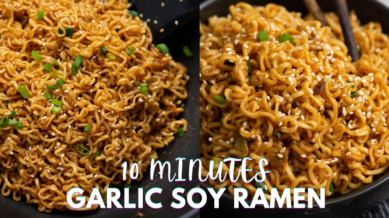 Sesame Garlic Ramen Noodles - Whisper of Yum