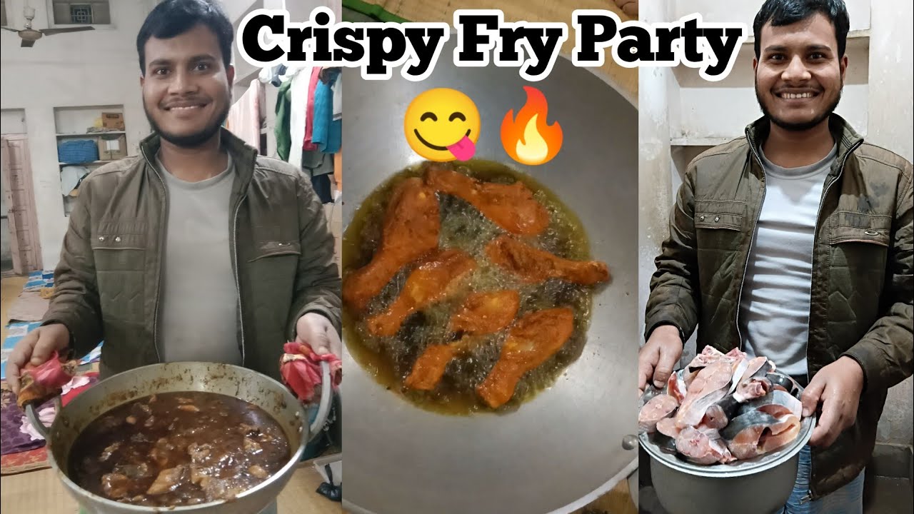 Chicken Legs And Fish Fry Party 😋🔥| Crispy Chicken Fry & Spicy Fish Fry | Food Vlog The Muqeem Vlogs