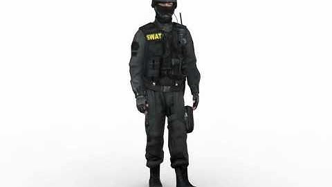SWAT tactical unit 3d model by Rocketbox Libraries #m158 walk