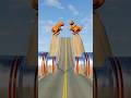 Beamng drive crashes - chained Hydraulic vs car part 178 #beamngdrive #youtubeshorts #shorts