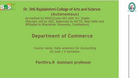Ms R Pavithra | data Analytics Affects | Video Lecture | SNS Institutions| B Com IT