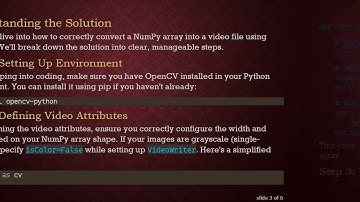 Fixing OpenCV Python Errors: How to Save Images from an Array into a Video