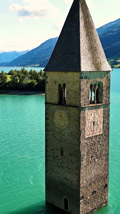Campanile di Curon Venosta Vecchia | Lago di Resia | Sud-Tyrol | Italia