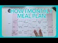 How I Monthly Meal Plan in 2021 in my Planner | A bit LATE this month!!