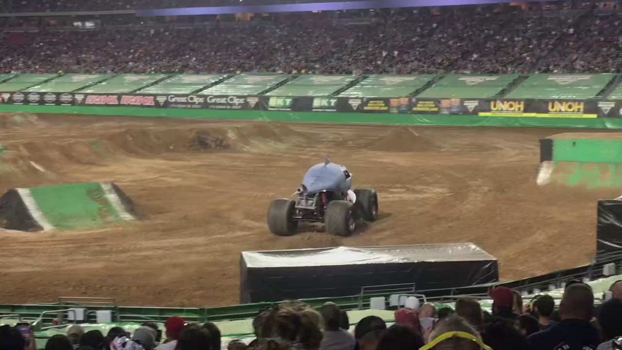 Monster Jam Glendale Megalodon (Cory Rummell) Freestyle 2/1/2020 - YouTube