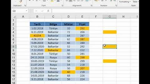 Biçim Boyacısı (Format Painter) ile tek seferde çok hücreyi biçimlendirmek