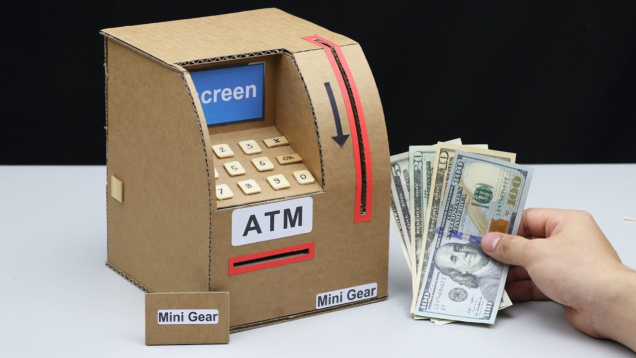 how to make a money machine out of cardboard