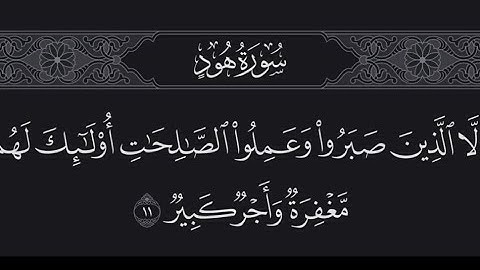 جزء من سورة هود/ القارئ ماهر المعيقلي/اكتب شيء تؤجر عليه