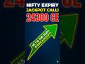 Nifty Prediction for Tomorrow! Nifty Expiry Jackpot Prediction! 24300 CE 55 to 250? #shorts #nifty