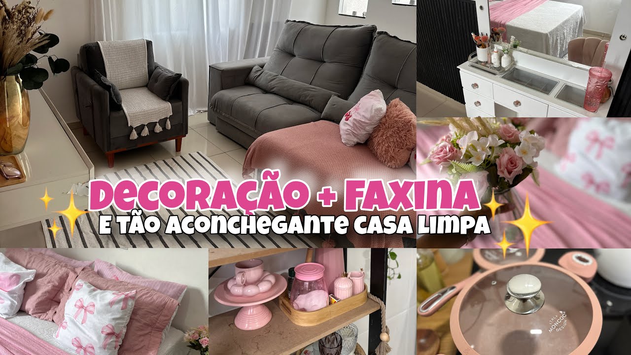 FAXINA PESADONA + DECOREI A CASA A ✨NOSSA CASA ESTÁ FICANDO UM SONHO 🥹💗😍 