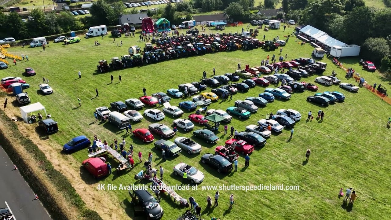 Cars and Tractors at the Cushendall Festival Vintage Rally Co Antrim Northern Ireland 2 4K & HD