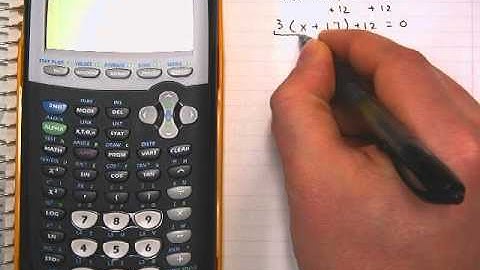 Solving Equations on a TI-84 Plus