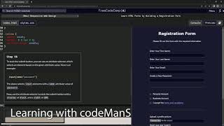 learn2code | freeCodeCamp (New) Responsive Web Design -  Building a Registration Form: Step 56