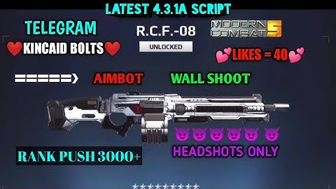 MC5 FREE|RCF WALL HACK & AIMBOT LATEST SCRIPT|Free