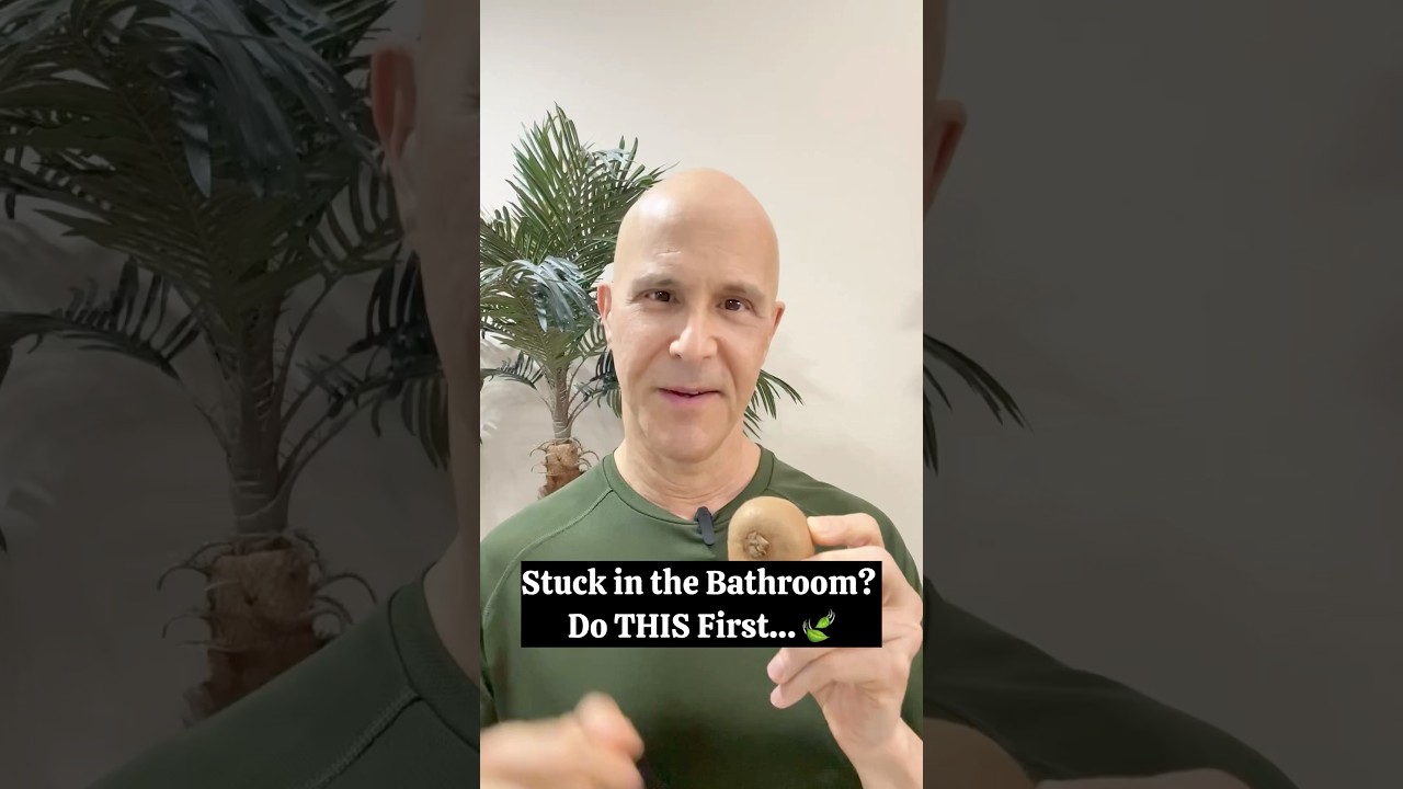 Stuck in the Bathroom? Do THIS First… 🍃#drmandell #kiwi #digestion #constipation