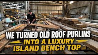 We Turned Old Roof Purlins Into A Luxury Island Benchtop