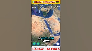 Paris 🇫🇷 to Mauritius 🇲🇺 | Direct Flight Route | Map Animation