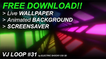 FREE DOWNLOAD!! - Live Wallpaper & Background - VJ LOOP 31 - 4K - Triangular Tunnel & Lights
