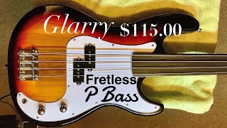 Incredible GLARRY Fretless P Bass For (  $115￼  ) 👀