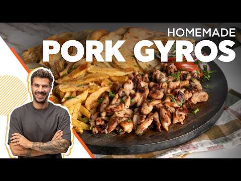 Homemade Pork Gyros | Baking With Akis