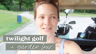 PLAYING A ROUND OF GOLF, summer garden tasks, Target order + full garden tour