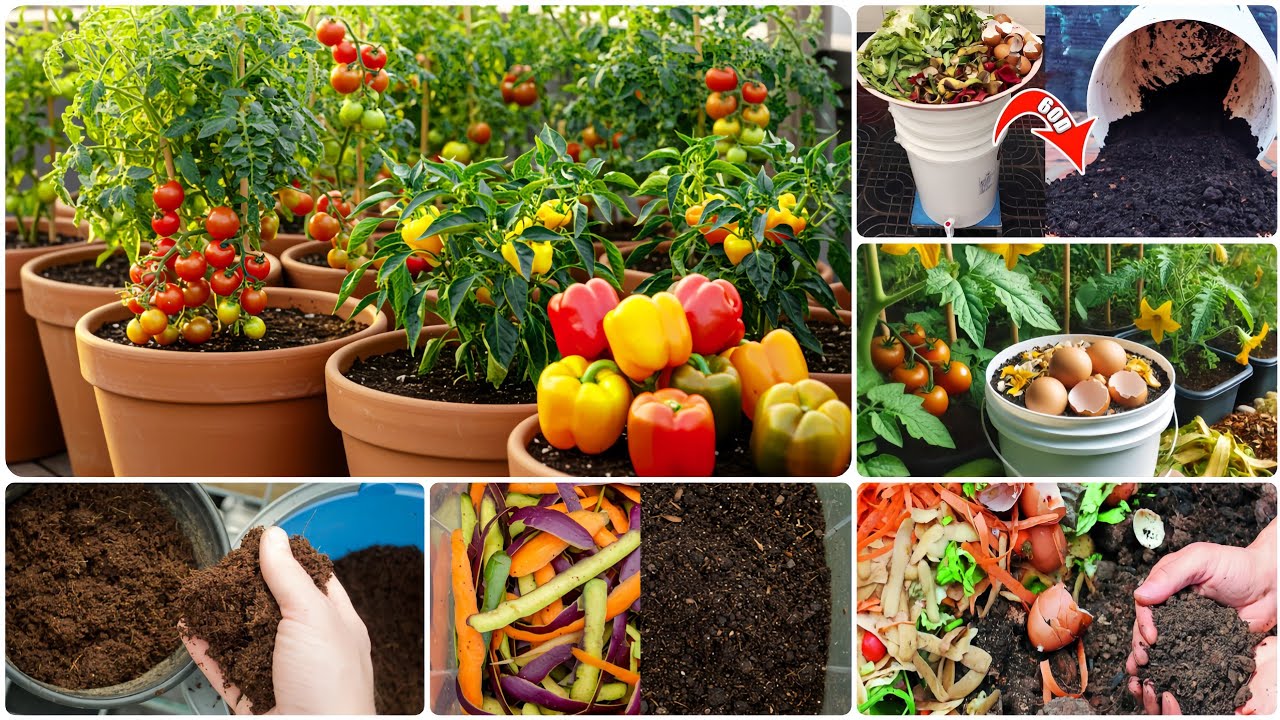 أفضل تربة وسماد عضوي مجاني:🌱✨ سر الزراعة المنزلية الناجحة! #زراعة_الاسطح