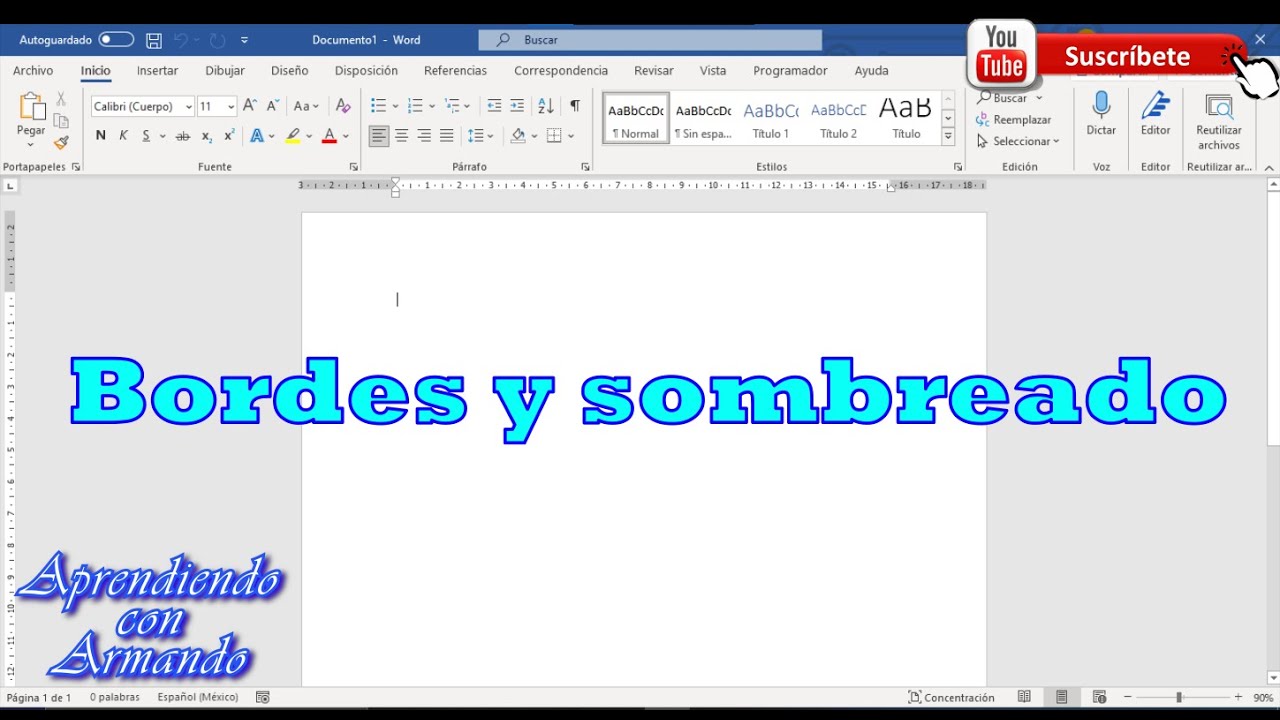 Curso Word #7 | Bordes y sombreados | Aprendiendo con Armando - YouTube