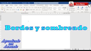 Curso Word #7 | Bordes y sombreados | Aprendiendo con Armando