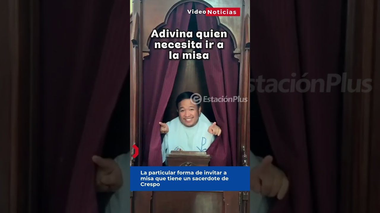 Del altar a las redes: la particular forma de invitar a misa de un sacerdote de Crespo