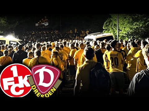 Polizei kesselt Tausende Dynamo-Fans nach Spiel... | Lautern - Dresden 0:0 (20.05.2022)