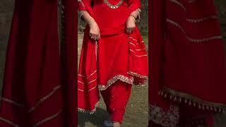 New Punjabi suit design red ♥️♥️♥️♥️/ Three sixty (Sira)/ reels on new Punjabi songs# shorts......