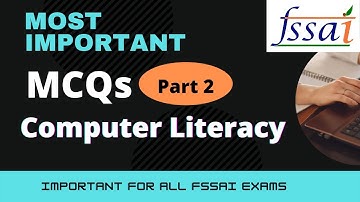 FSSAI II Important MCQs on Computer Literacy II Part 2
