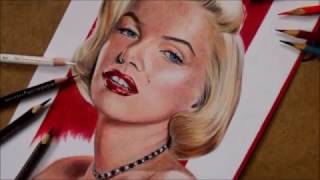 Como desenhar Marilyn Monroe - Speed Art - Atevaldo Novais